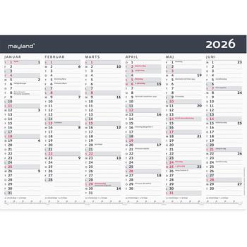 Mayland 2026 26063100 moderne vægkalender A3 29,6x42cm (26063100)