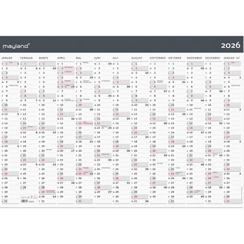 Mayland 2026 26064300 moderne vægkalender 1x13mdr. 70x100cm (26064300)