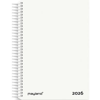 Mayland 2026 26210010 spiralkalender 17, 5x13, 5cm hvid (26210010)