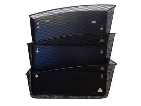 Alba Brosjyrekurv ALBA 3 rom sort (MESHFILE N)