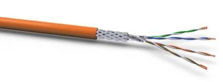 VOKA 1000MHz Kabel CAT7 Halo S-STP(S/ FTP) SLAN  1000m Trommel  Orange B2ca, (18256804-1000mtr)