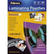 FELLOWES Lamineringslomme, Fellowes Premium, 80µm A3, 303x426mm transparent  pakke a 100 stk
