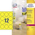 AVERY Labels, Round, Neon Yellow, 