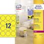 AVERY Labels, Round, Neon Yellow, 
