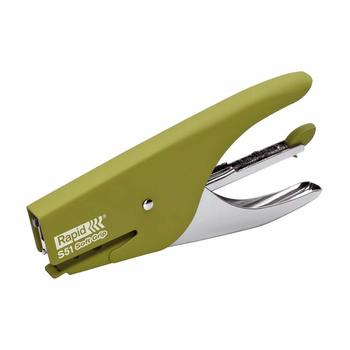 RAPID Plier S51 15 sheets Soft Grip Olive Green (10538740)
