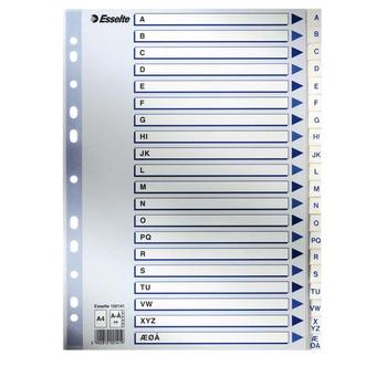 ESSELTE Register ESSELTE A4 plast A-Å blå/hvit (100141*10)