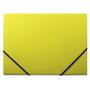 Q-Line Elastikmappe, Q-Line DKF gul, M/3 KLAPPER, 210x297mm Karton/elastik pakke a 10 stk