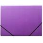 Q-Line Elastikmappe, Q-Line DKF lilla, M/3 KLAPPER, 210x297mm Karton/elastik pakke a 10 stk