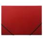 Q-Line Elastikmappe, Q-Line DKF rød, M/3 KLAPPER, 210x297mm Karton/elastik pakke a 10 stk