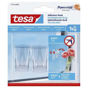 TESA Klæbekrog,  TESA, hvid Deco til faste overfalder 1kg pakke a 2 stk (77735-00005-00)