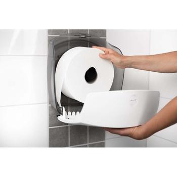 KATRIN Toiletpapirdispenser ruller, Katrin L Gigant, hvid 342mmx149mm x 356mm (82148)