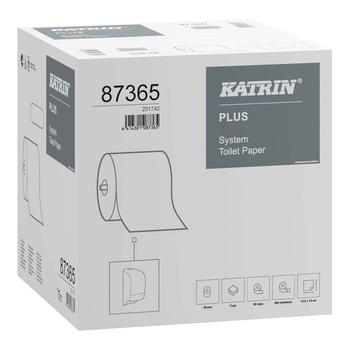 KATRIN Toiletpapir Jumbo, Katrin, Katrin System Katrin System, 2 lag, hvid x 85.00m kasse a 36 ruller (87365)