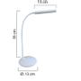 UNILUX Bordslampa UNILUX Nelly LED Vit (400124483)