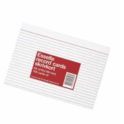 ESSELTE Kartotekskort, Esselte, A6, 105x148mm linieret, hvid