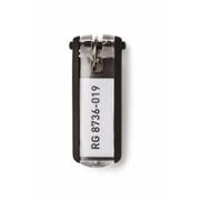 DURABLE Nøgleskilte, Durable, 25x65mm, sort pakke a 6 stk