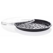 Færch Plastbakke, Færch, P 78-42T., Rund Ø 320, højde 25, vægt: 220 C-PET, sort, Pizza, karton a 120 stk 1-rums Fødevaregodkendt