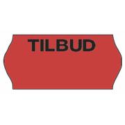 METO Prisetiket, Meto 26x12mm neon rød, 1 reel