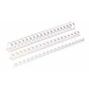 FELLOWES Spiralrygge, Fellowes, 21 ringe, Plast 12 hvid  pakke a 100 stk