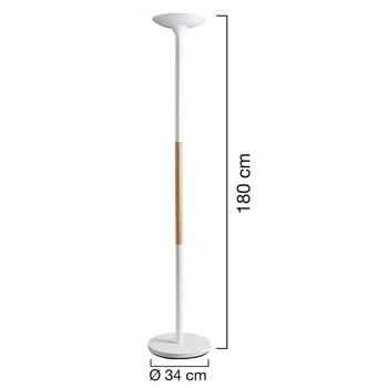 UNILUX Lampe Unilux Pryska Uplight hvid/træ (400110157)