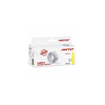 METO aftagelige prisetiketter 12x22mm hvid 6rl (9506154)