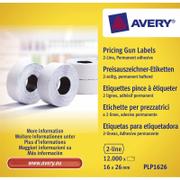 AVERY Prisetiket, Avery 26x16mm white, rulle a 1200 etiketter