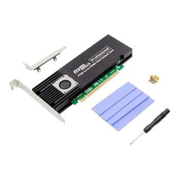 MICROCONNECT PCIe x16 to X4X4 M.2 NVMe SSD (MC-PCIE-ASM2824-X4)