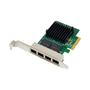 MICROCONNECT 4 port RJ45 network card, PCIe