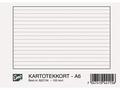 EMO Kartotekkort EMO A6 linjert 200g (100)