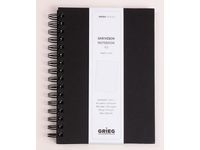 GRIEG Notatbok GRIEG A5 100g 160s linjer sort (266170)