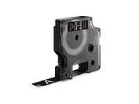 DYMO D1 merkkausteippi, 12mm, musta/valkoinen teksti, 7m - 45021