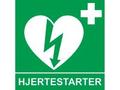 EMO Hjertestarterskilt 15x15cm flouriserende