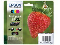 EPSON n Ink Cartridges,  Claria" Home Ink, 29XL, Strawberry,  Multipack,  1 x 6.4 ml Yellow, 1 x 6.4 ml Cyan, 1 x 6.4 ml Magenta, 1 x 11.3 ml Black, High, XL, RF+AM (C13T29964022)