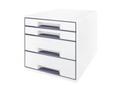 LEITZ Skuffekabinet Desk Cube WOW hvid/grå 4 skuffer