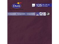 DUNI Tissue servietter 33x33cm plum 125stk