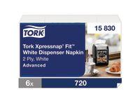 Tork 15830 Xpressnap Fit servietter N14 hvid 720stk