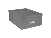 BIGSO Oppbevaringsboks BIGSO Katrin m/lokk grå