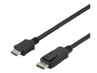 DELTACO DisplayPort til HDMI Kabel - 2m