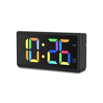 HAMA Digital Alarm Clock Ibiza Multi Colour Display Black (00222208)