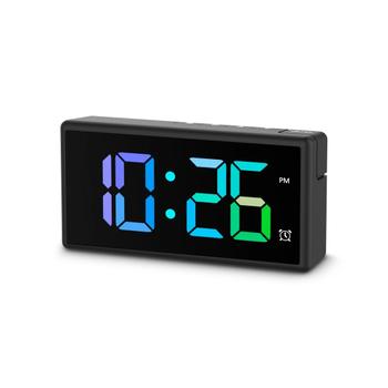 HAMA Digital Alarm Clock Ibiza Multi Colour Display Black (00222208)