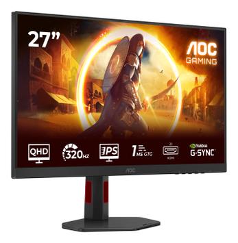 AOC Q27G4SRU 27" QHD 320Hz 1ms, Fast IPS, G-Sync, DisplayHDR 400, 1x DisplayPort 1.4, 2x HDMI 2.1, USB-hub (Q27G4SRU)