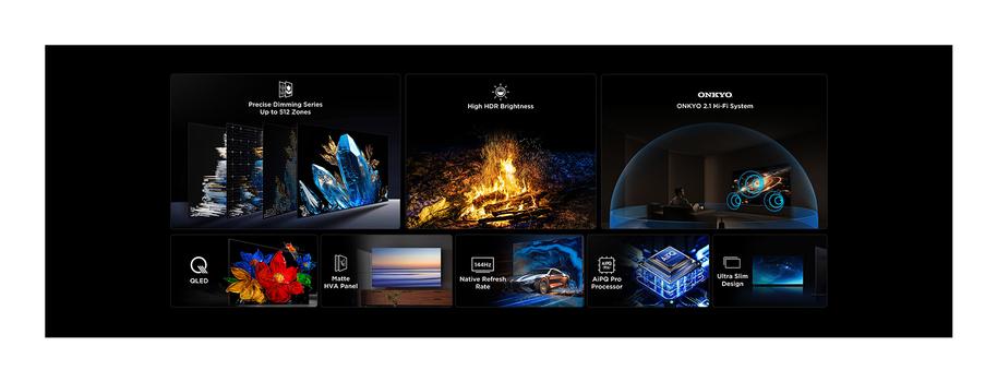 TCL C6K Premium QD-MiniLED TV 55" 4K Ultra HD 144Hz Smart-TV WLAN (55C6K)