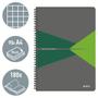 LEITZ Office notesblok A4 kvadreret,  wireindbundet med PP-omslag,  grøn (44951055)