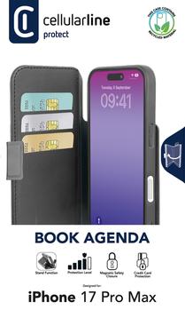 CELLULAR LINE CL Case Book Agenda2 IP17 Pro Max Black (BOOKAG2IPH17PRMK)