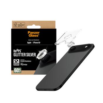 PanzerGlass iPhone Air Hoops Linsskydd (glitter silver) Optiska ringar med stötdämpning och aluminiumram (PG93710)