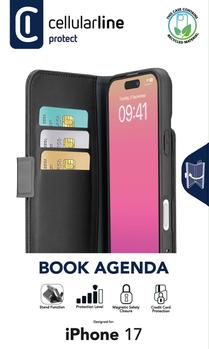 CELLULAR LINE CL Case Book Agenda2 IP17 Black (BOOKAG2IPH17K)