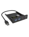 ICY BOX IB-HUB1419-i3 Frontpanel 3,5" med USB Type-C®/Type-A-hubb och kortläsare