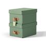 LEITZ Puro Storage Box with Lid Small 7L Green 100% Recycled Card (Pack 2) - 61470050