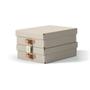 LEITZ Puro Storage Box with Lid Medium Low 8L Beige 100% Recycled Card (Pack 2) - 61480012
