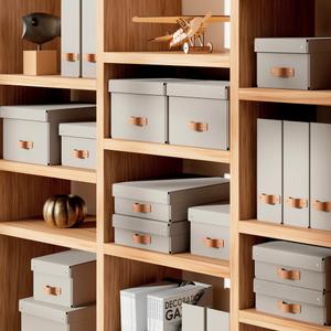 LEITZ Puro opbevaringsboks m/låg 17L medium beige 2stk (61490012)