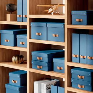 LEITZ Puro opbevaringsboks m/lågs 7L small mørkeblå 2stk (61470068)